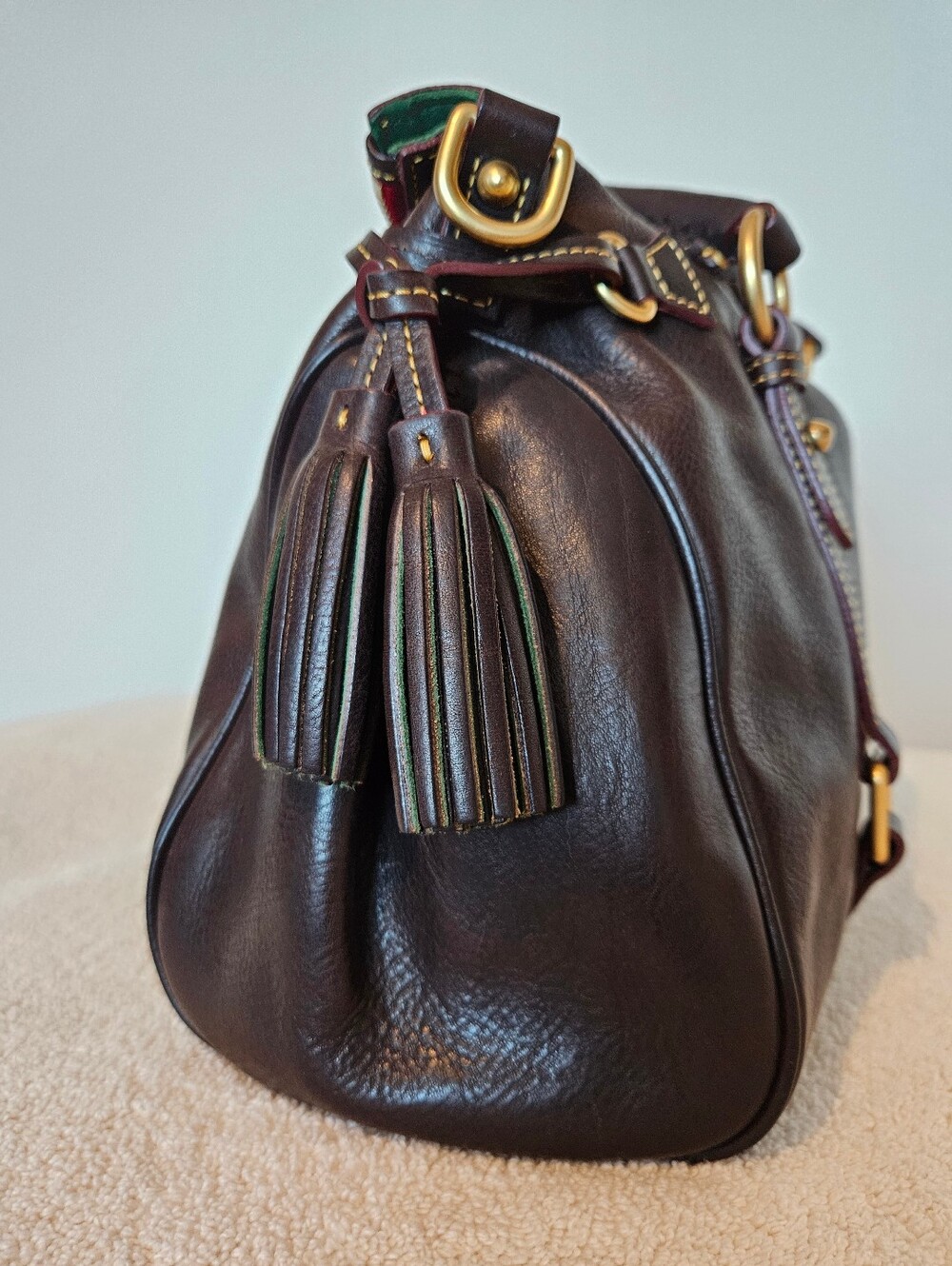 Dooney & Bourke Florentine Satchel - Brown Tmoro - Original Large - Picture 2 of 16